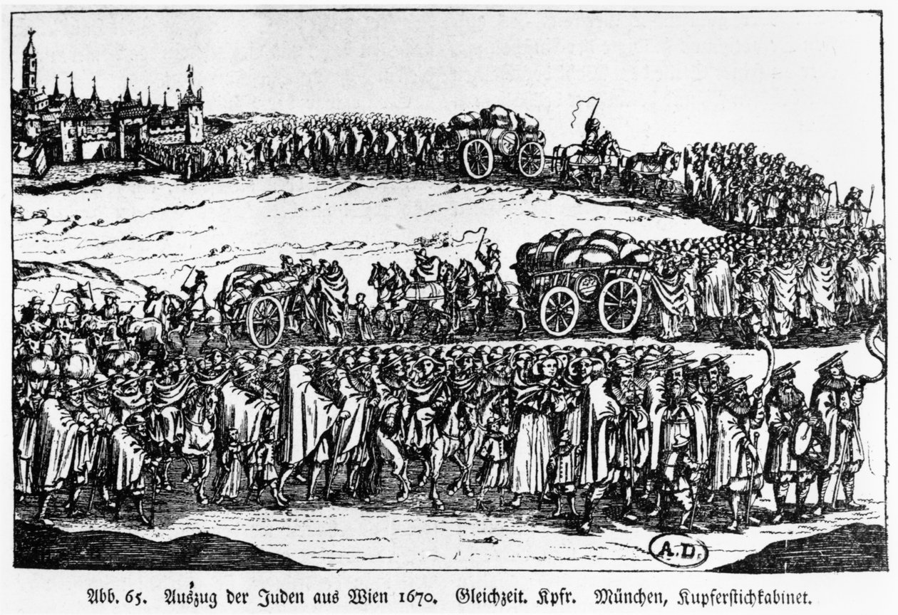 Expulsión de los judíos de Viena, 1670 de German School