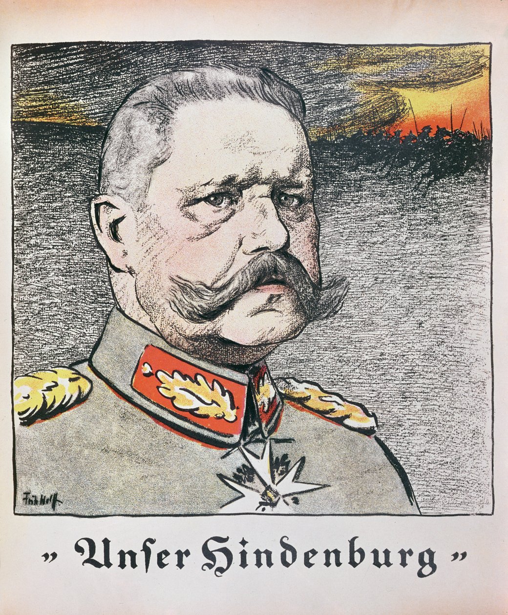 Mariscal de campo Paul Von Hindenburg (1857-1934) 1914 de German School