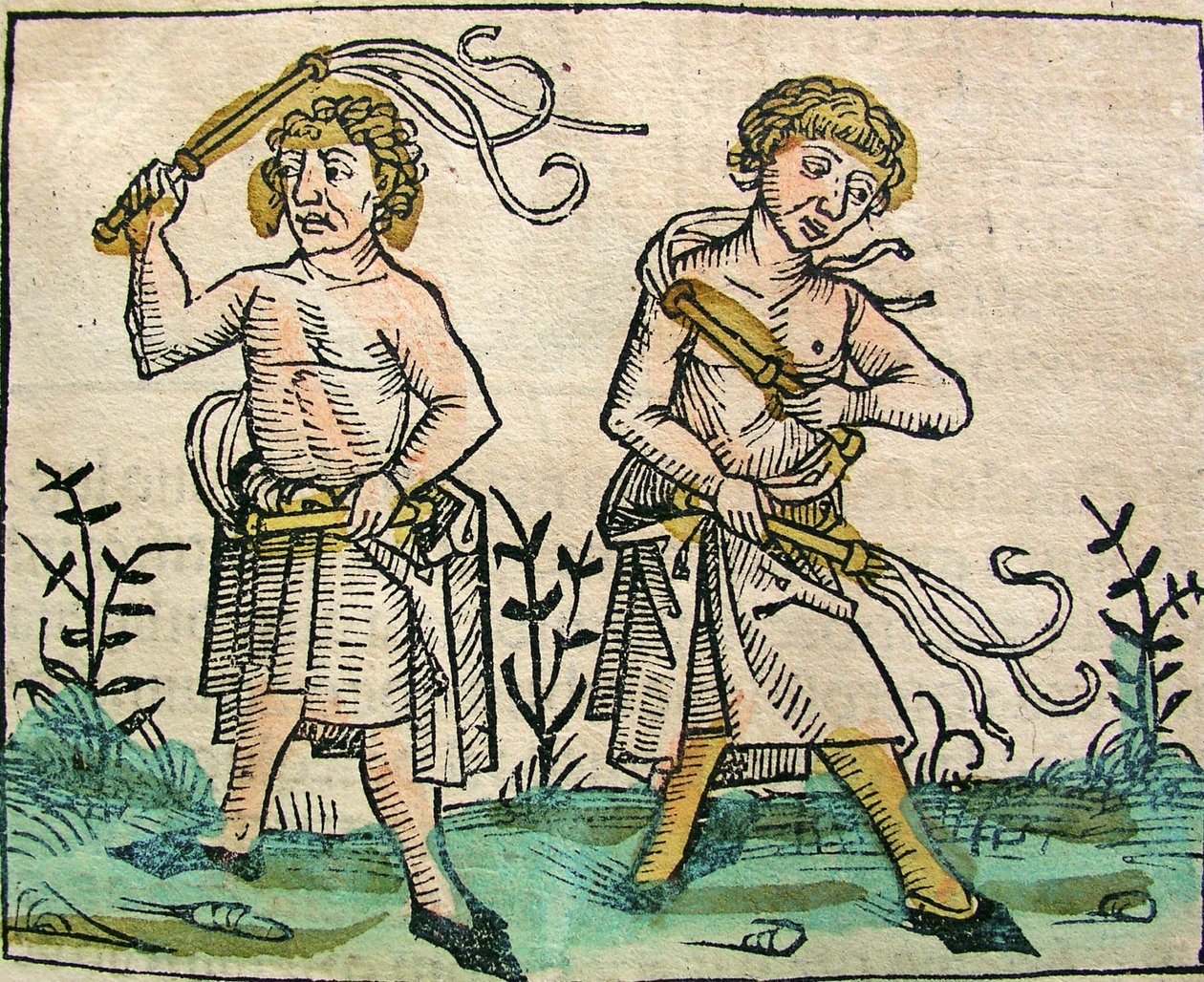 Flagelantes, publicado en la Crónica de Núremberg, 1493 de German School
