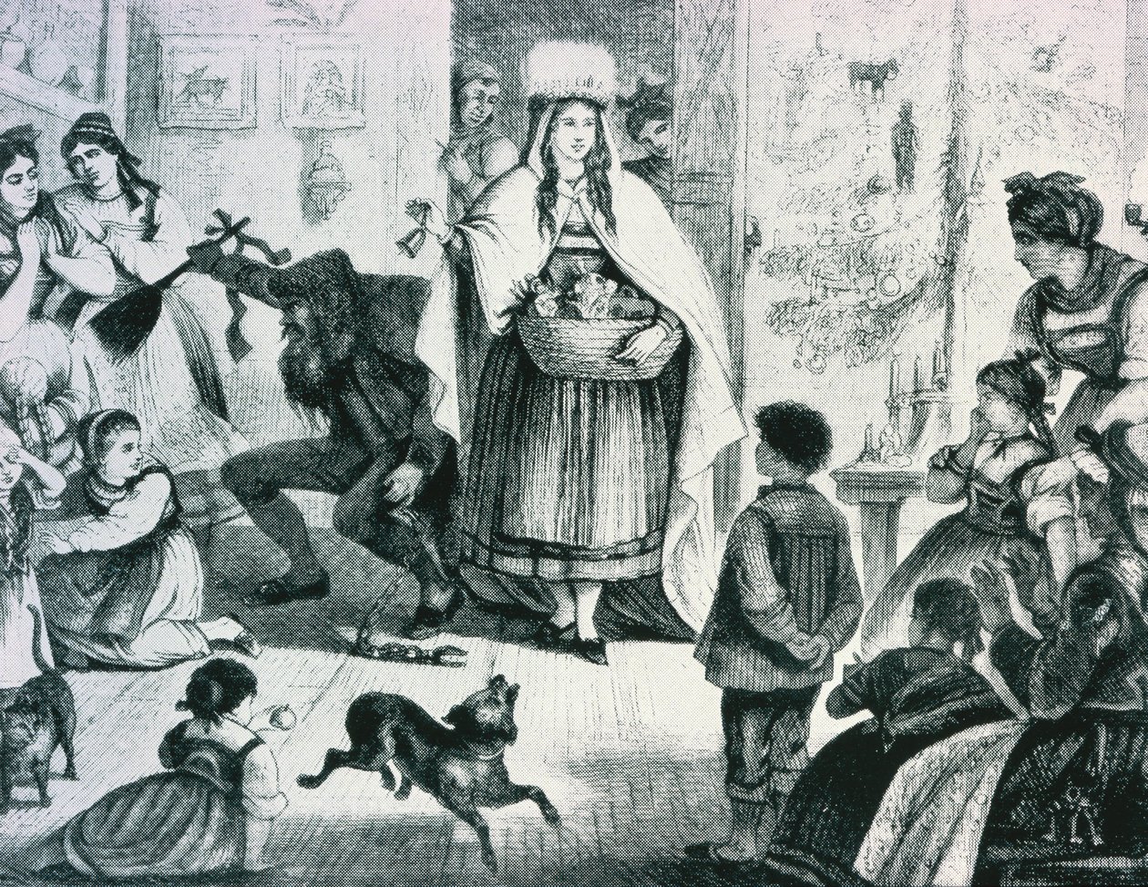 Frau Berchta trae regalos a Renania de German School