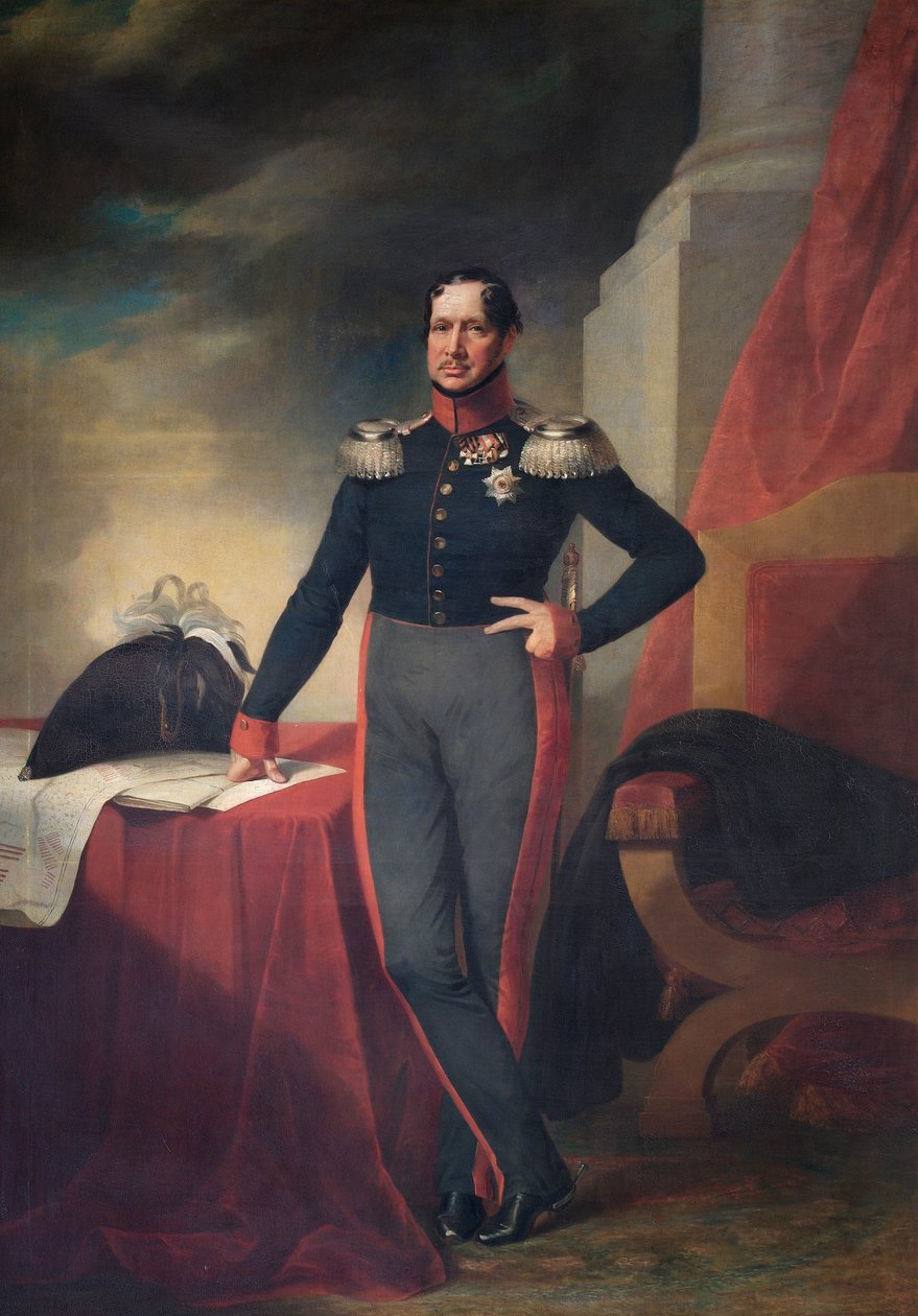 Federico Guillermo III, rey de Prusia, c.1830 (óleo sobre lienzo) de German School