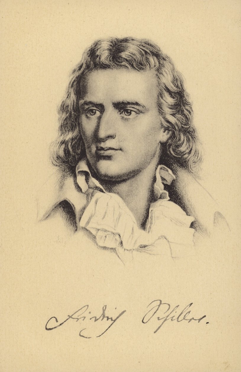 Friedrich von Schiller (1759-1805), poeta, filósofo, historiador y dramaturgo alemán (litografía) de German School