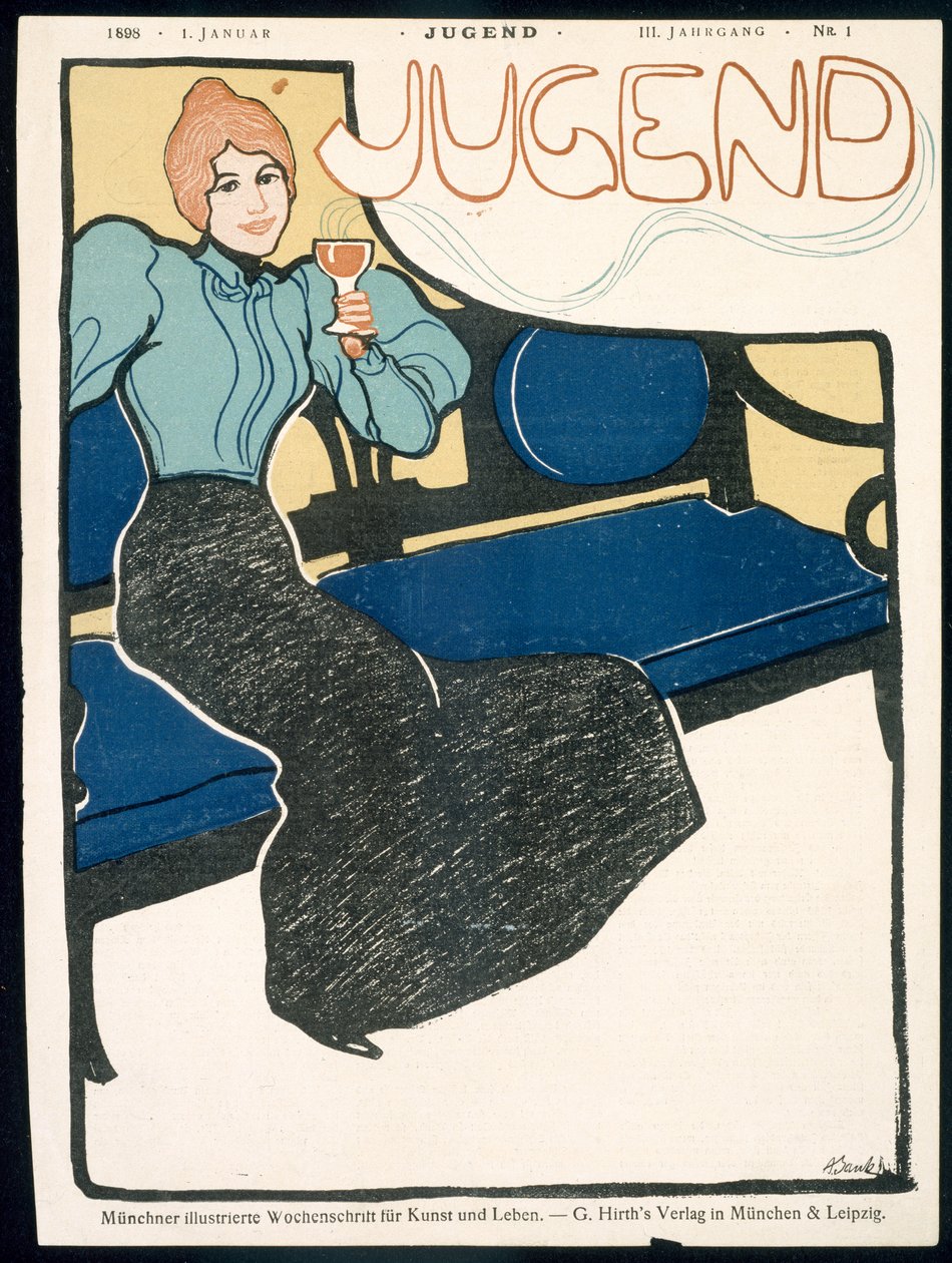 Portada de la revista Jugend, enero de 1898 de German School