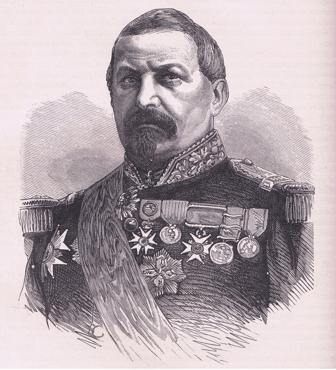 General Vinoy, Cassells History of the War between France and Germany publicado por Cassell and Company Limited, c.1890 de German School
