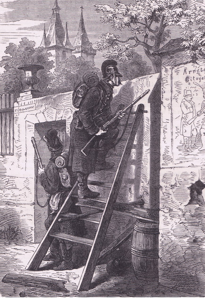 Partida de exploración alemana, Historia de la Guerra entre Francia y Alemania de Cassell publicada por Cassell and Company Limited, c.1890 de German School