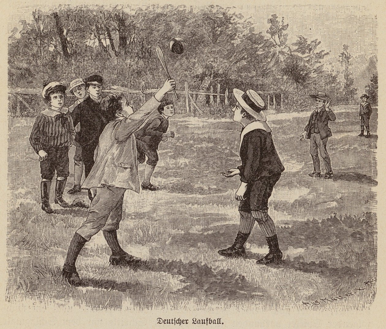 Balón de carreras alemán (grabado) de German School