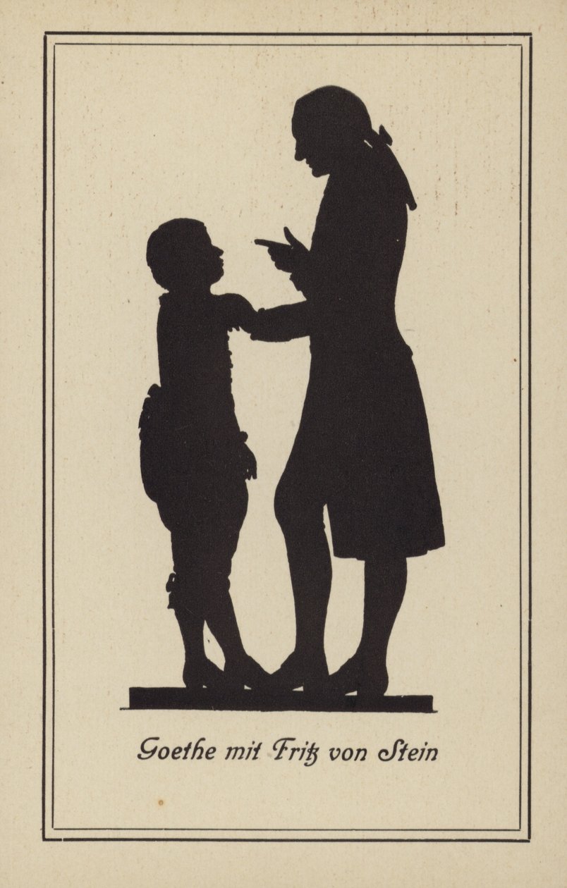 Goethe con Fritz von Stein (litografía) de German School