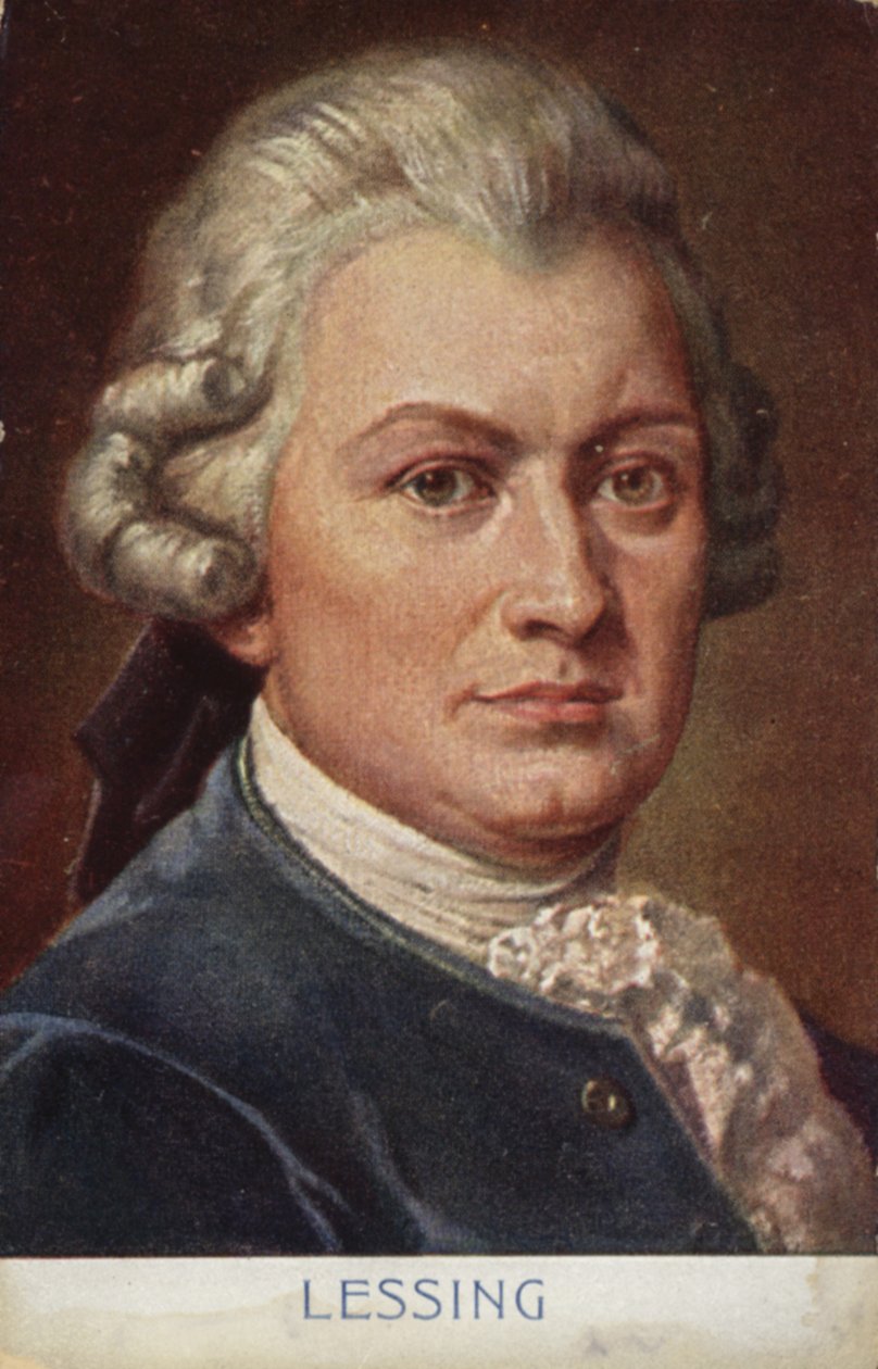 Gotthold Ephraim Lessing (1729-1781), escritor, filósofo y dramaturgo alemán (litografía en color) de German School