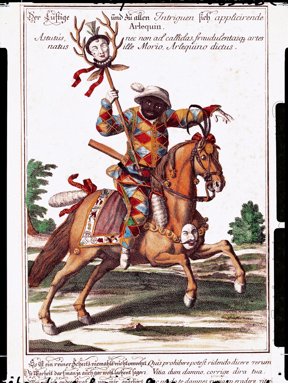 Arlequín a caballo de German School