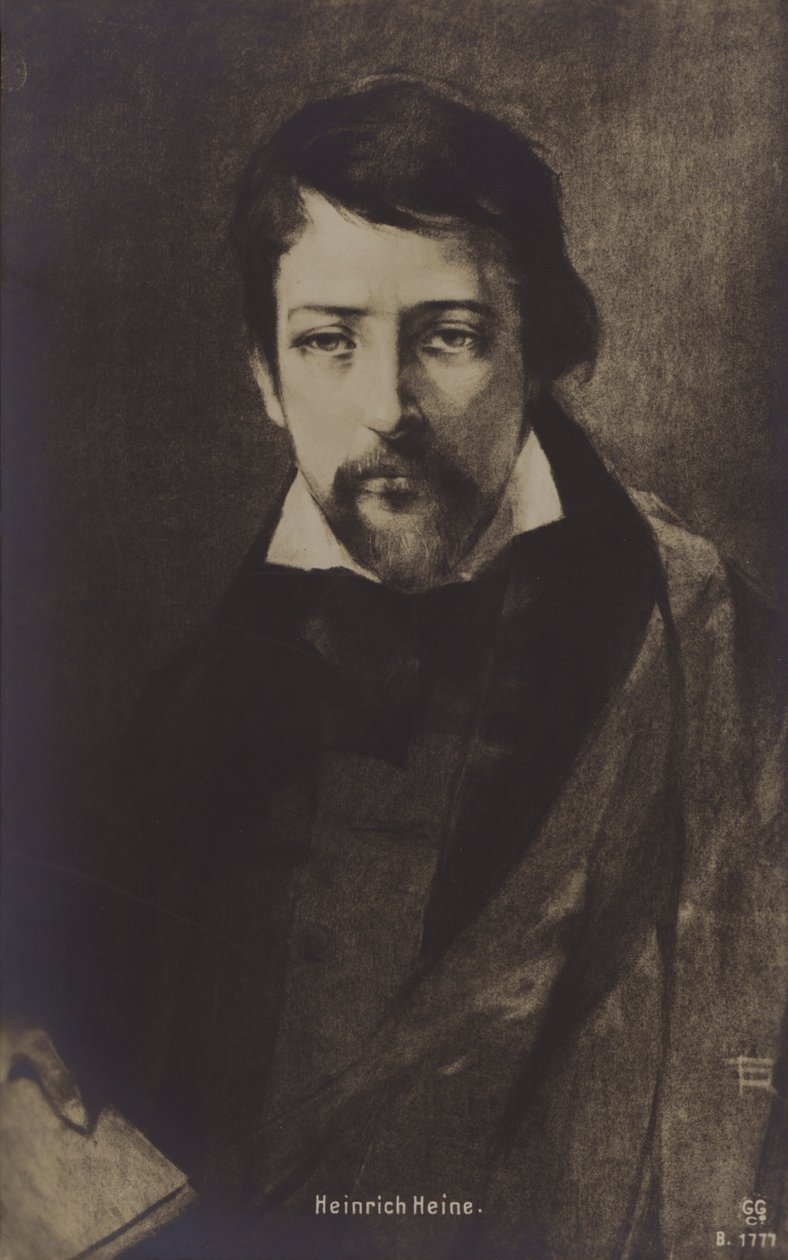 Heinrich Heine, poeta alemán. (litografía) de German School