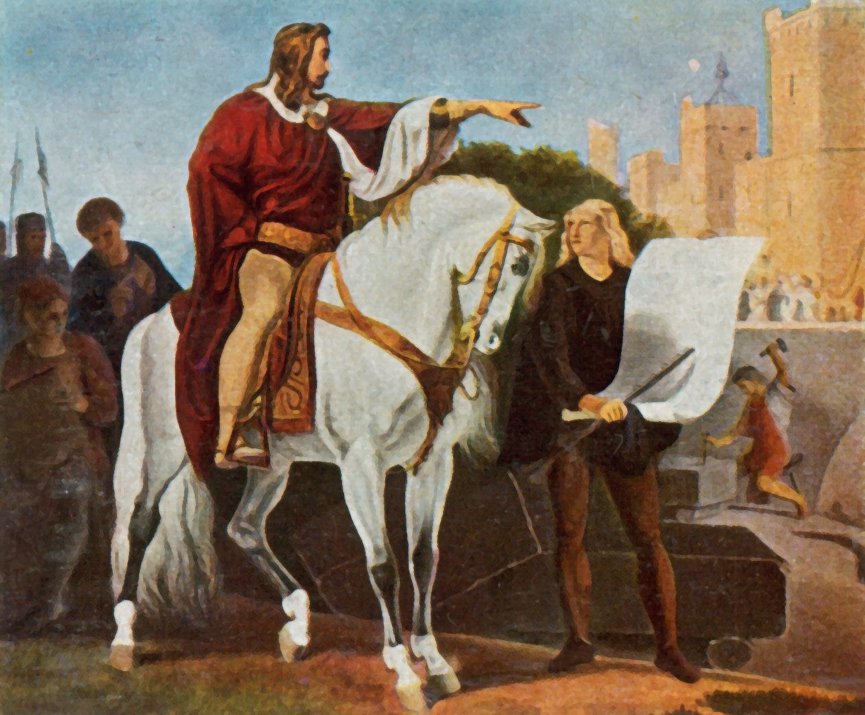 Enrique el León (litografía en color mejorada) de German School