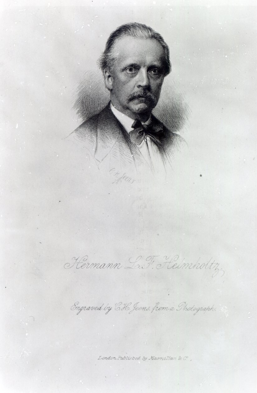Hermann von Helmholtz, grabado por C.H Jeens de German School