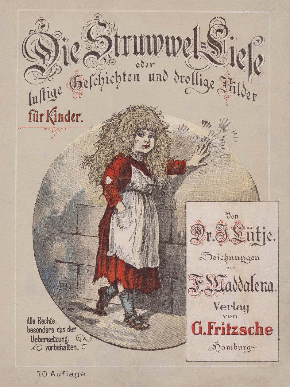 Ilustración para Die Struwwel-Liese (litografía en color) de German School