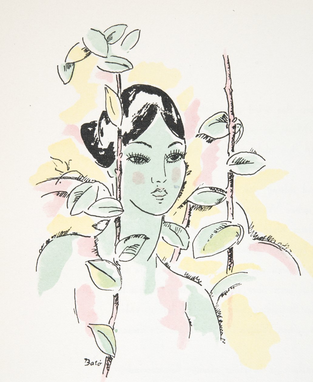 Ilustración de Styl, pub.1922 (pochoir print) de German School