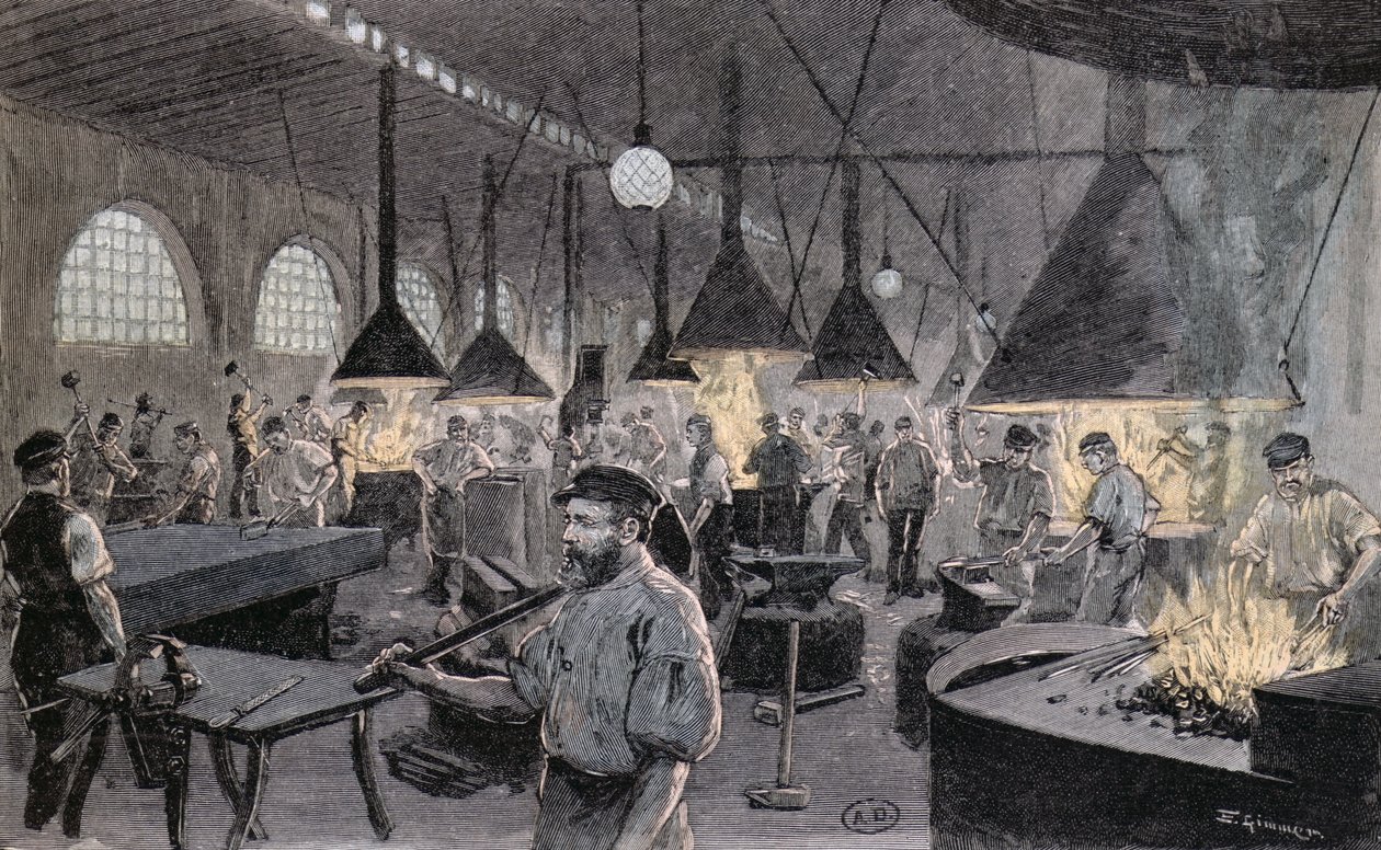 Muelle Imperial en Kiel, Alemania, c.1900 de German School