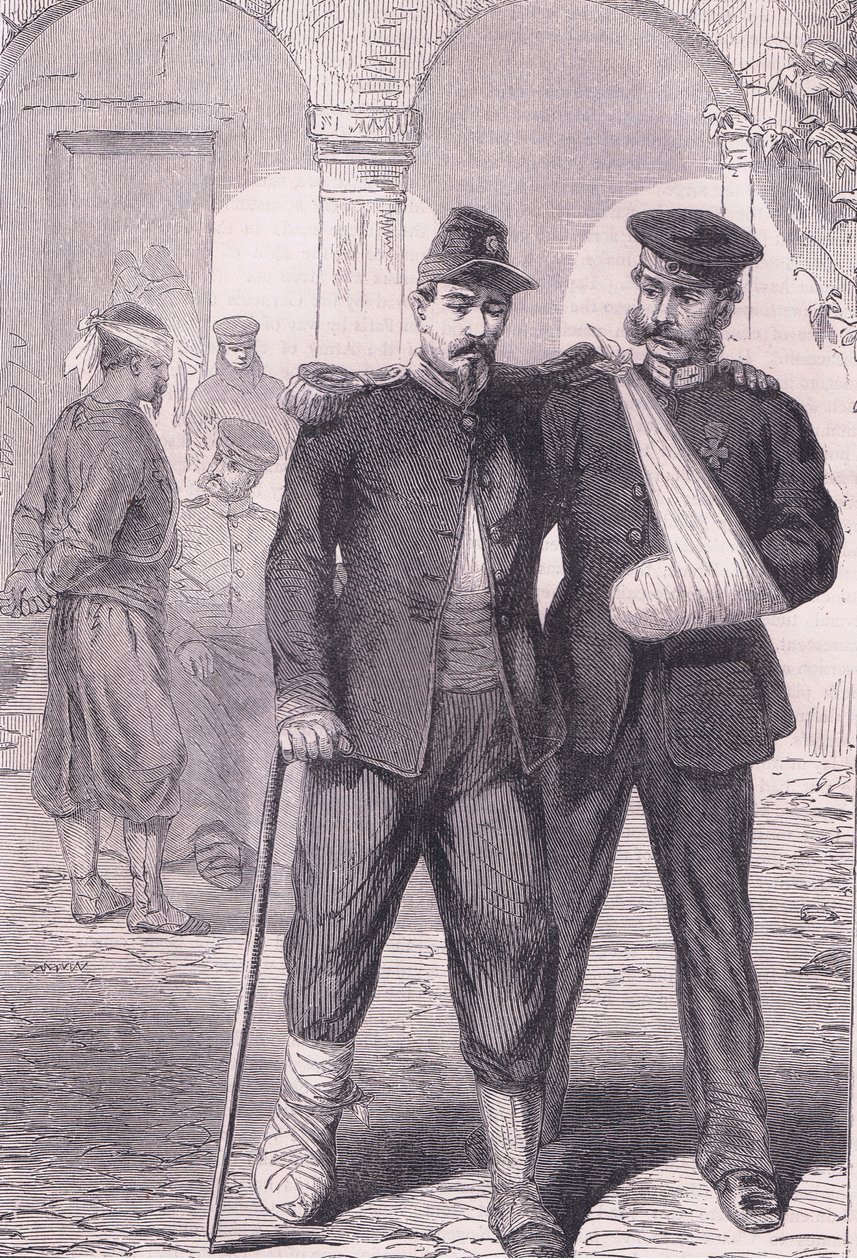 En el hospital, Historia de la Guerra entre Francia y Alemania de Cassell, publicada por Cassell and Company Limited, c.1890 (litografía) de German School
