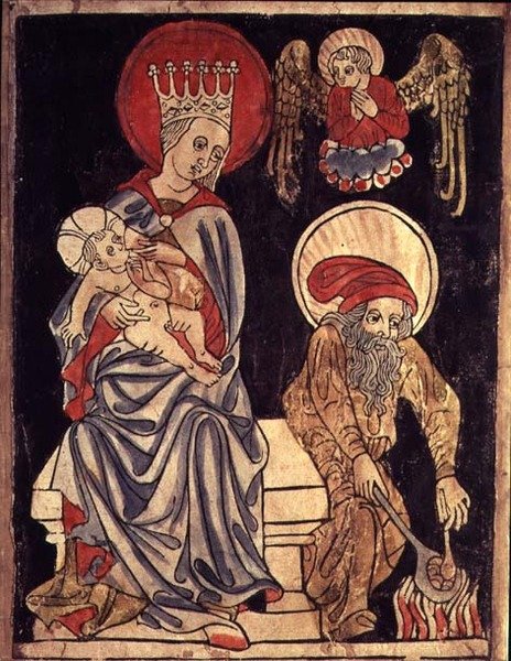 La Sagrada Familia descansando en la huida a Egipto de German School