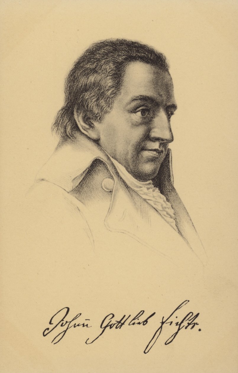 Johann Gottlieb Fichte (1762-1814), filósofo y escritor alemán (lito) de German School