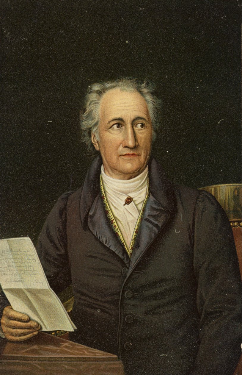 Johann Wolfgang von Goethe (1749-1832), poeta, novelista y dramaturgo alemán (cromolito) de German School