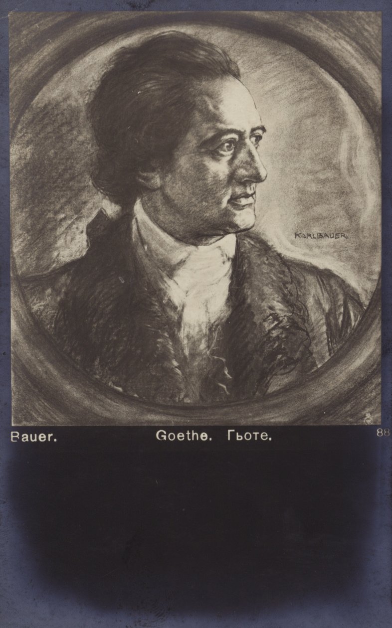 Johann Wolfgang von Goethe (1749-1832), poeta, novelista y dramaturgo alemán (litografía) de German School
