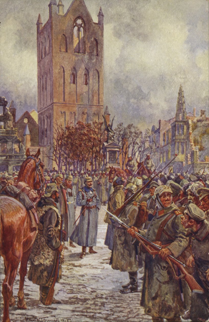 El Kaiser Guillermo II en Lyck (Elk), Polonia, Primera Guerra Mundial de German School