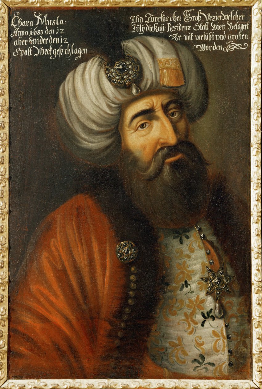 Kara Mustapha Pasha Gran visir turco, almirante de la flota turca, miembro del consejo de los sultanes ... (óleo sobre lienzo) de German School