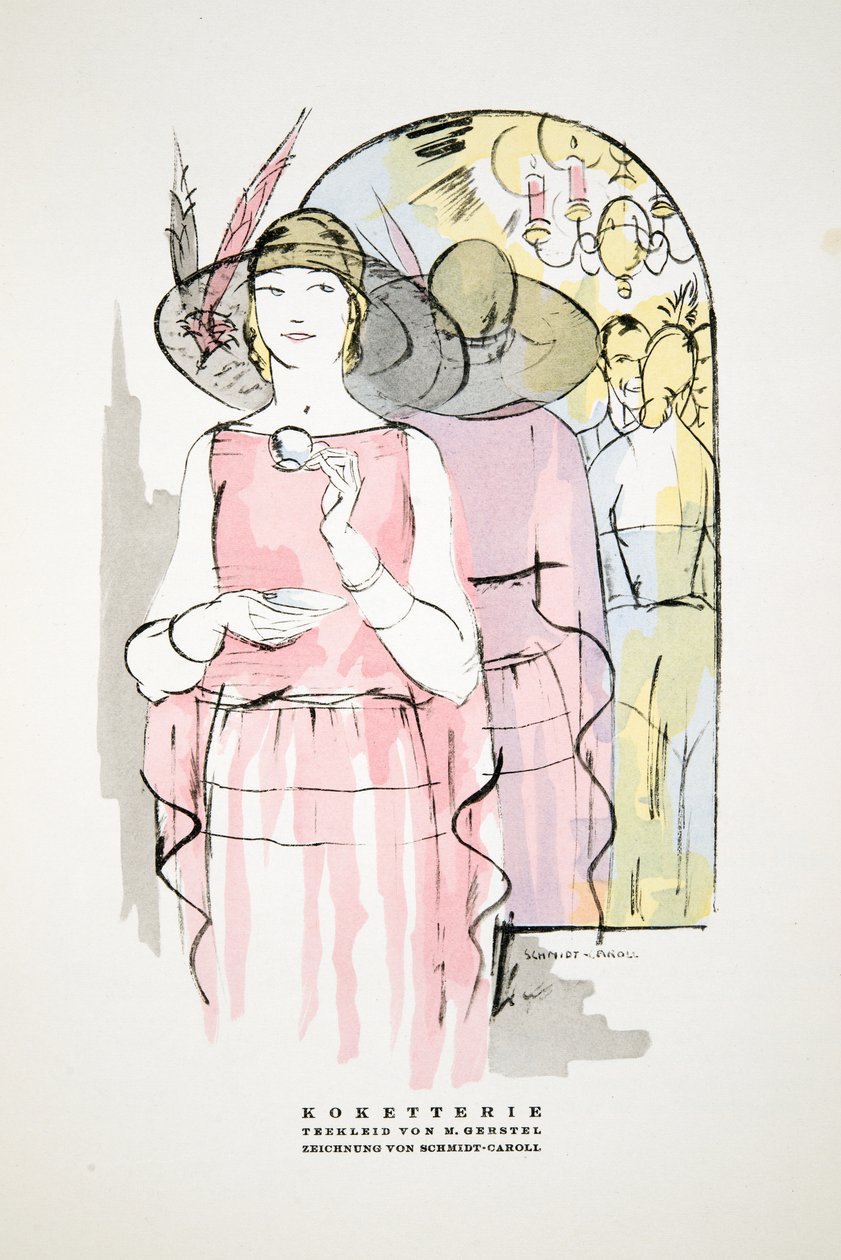 Koketterie, vestido de té de M. Gerstel, de Styl, pub.1922 de German School