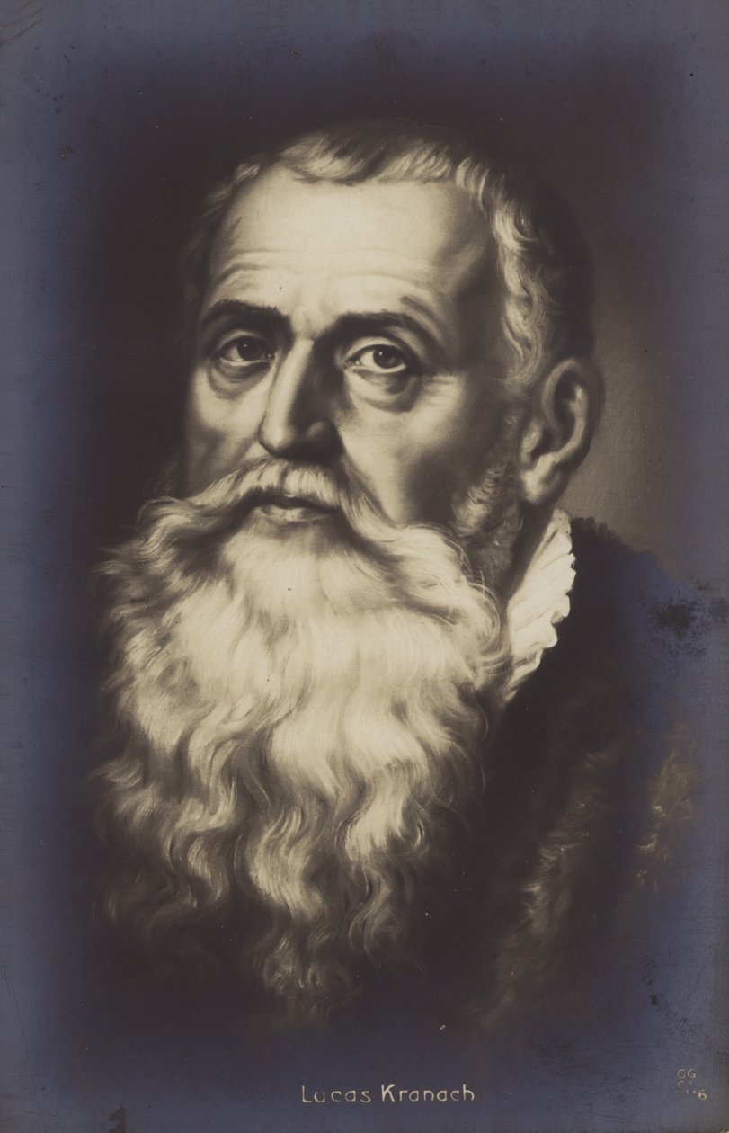 Lucas Cranach el Viejo, pintor y grabador alemán (litografía) de German School