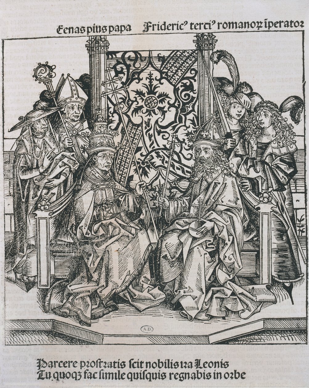 Encuentro entre el Papa Pío II y Federico III, Emperador de Alemania de German School