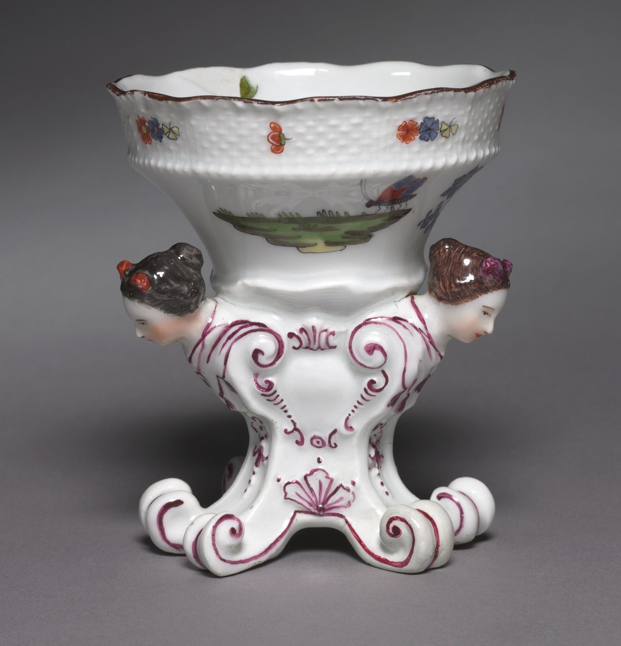 Par de saleros del Servicio Sulkowsky, fabricante Fábrica de Porcelana de Meissen, Alemania, 1735-1756 de German School