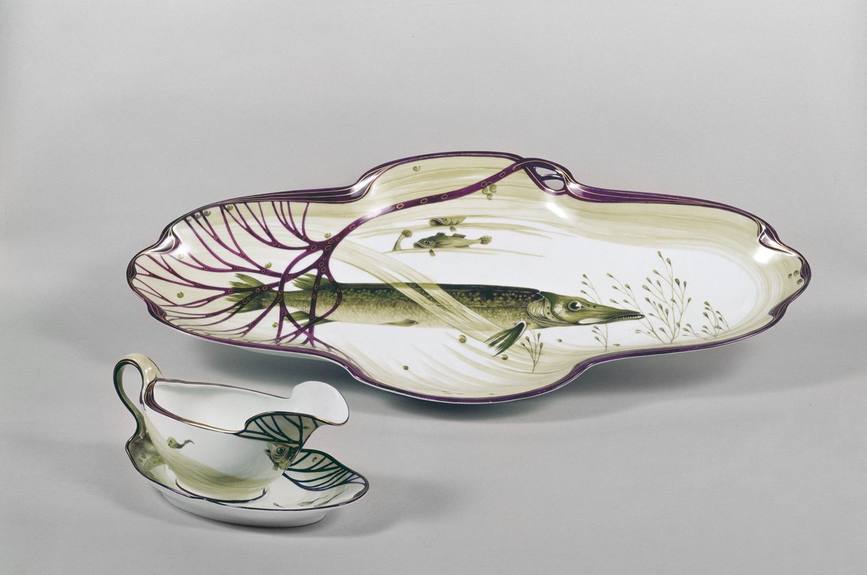 Parte de un servicio de cena de porcelana, por H. Gradl y L. Levallois, Nymphenburg, 1904-6 de German School