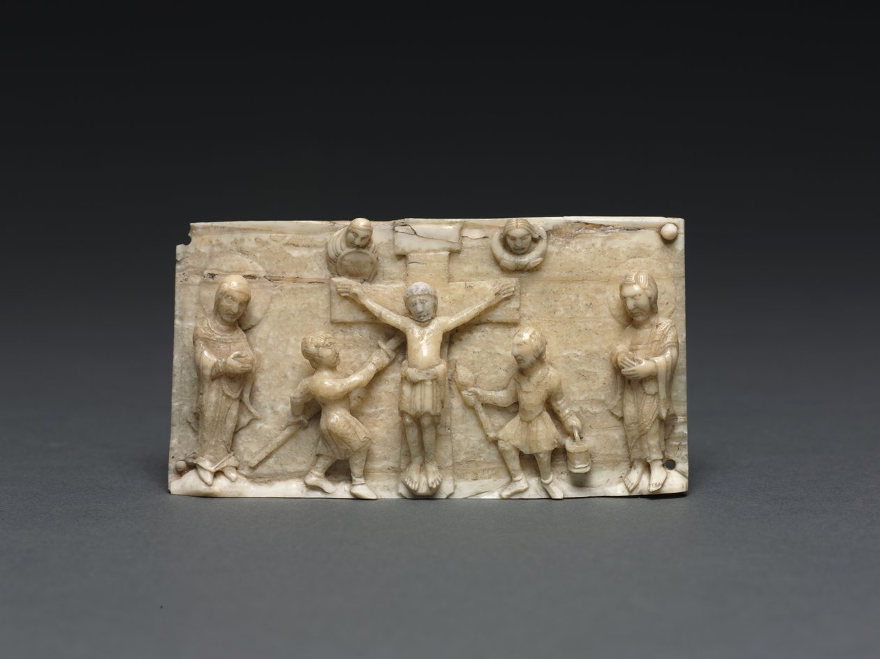 Placa de un altar portátil: La Crucifixión, Valle del Bajo Rin, 1050-1100 de German School