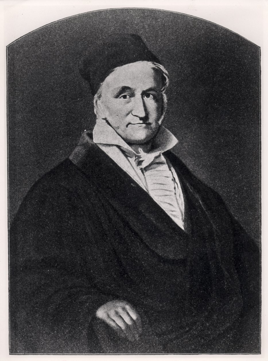Retrato de Carl Friedrich Gauss (1777-1855) de Handbuch der Vermessungskunde publicado por Metzler en Stuttgart, 1895 de German School
