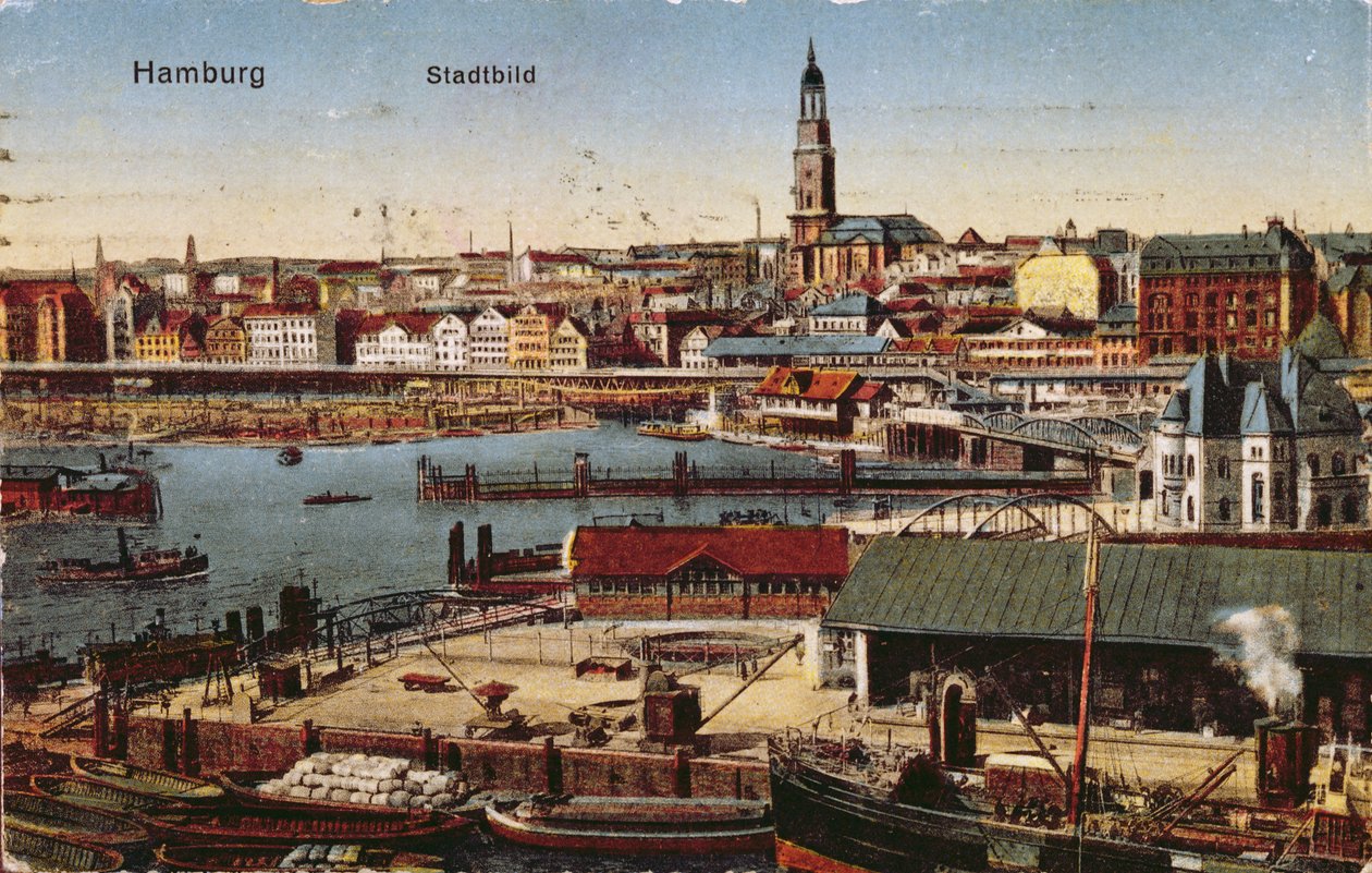 Postal de Hamburgo, c.1910 de German School