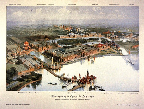 Cartel de la Feria Mundial de Chicago de 1893 de German School