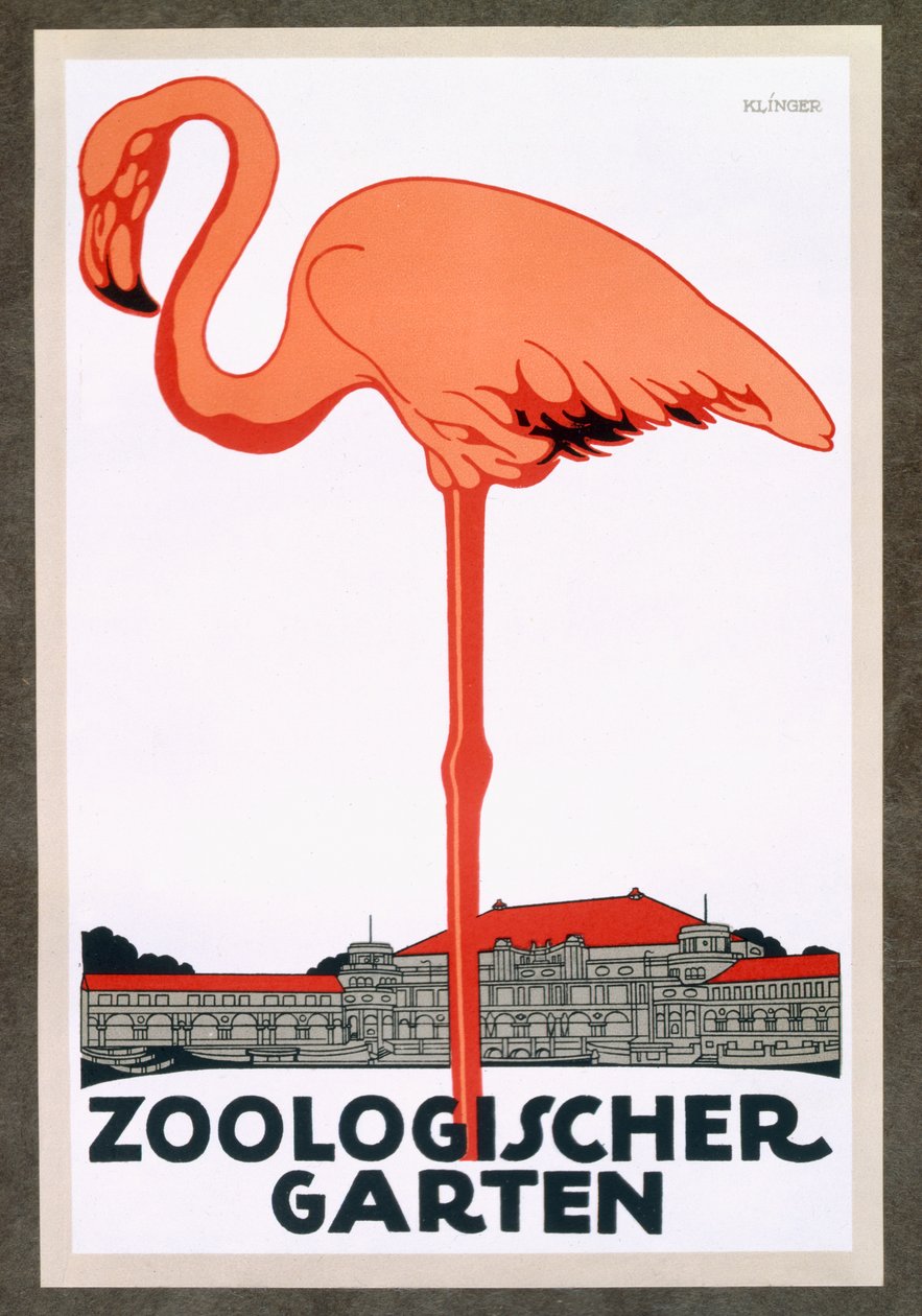 Cartel del Jardín Zoológico de Berlín de German School