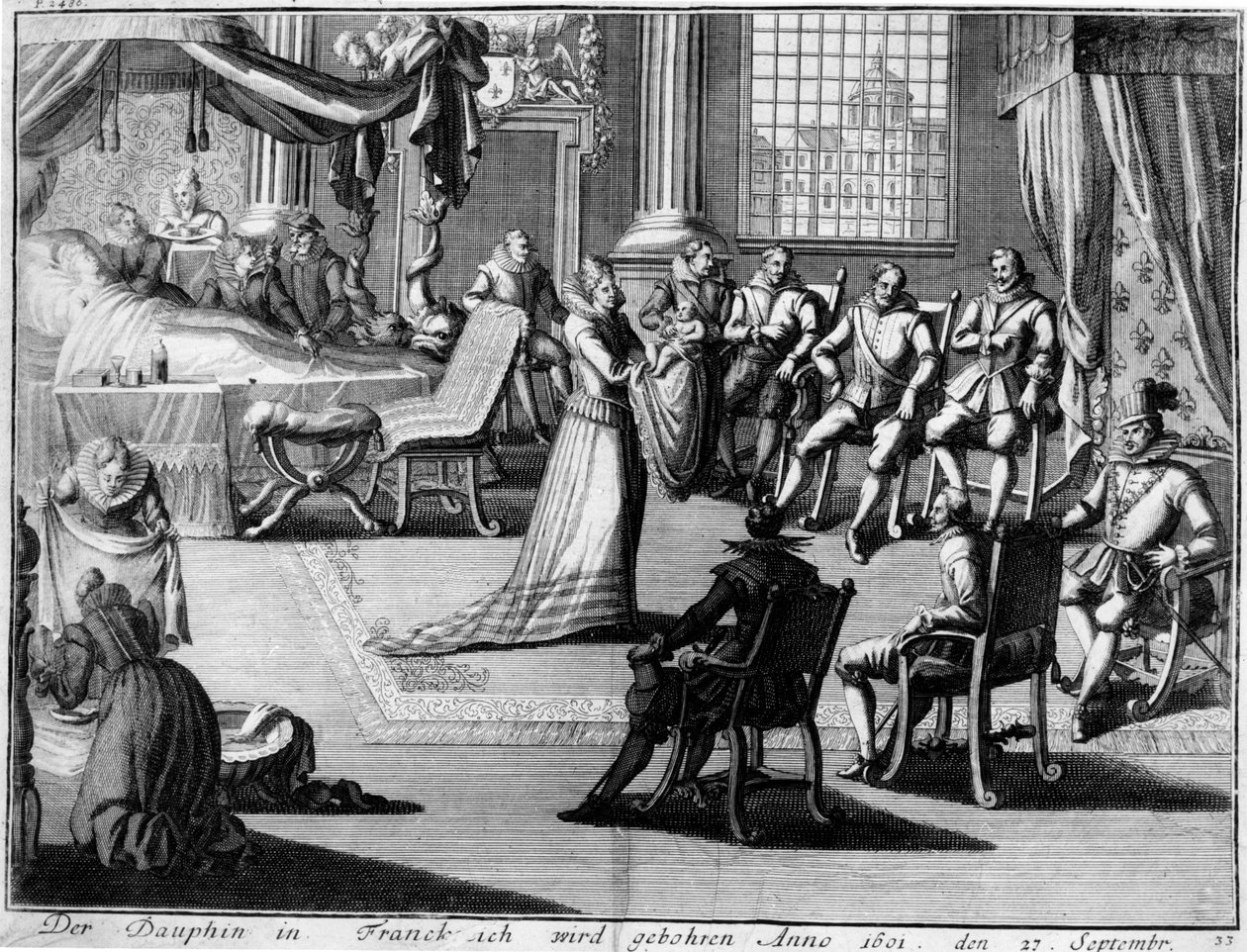Presentación en Fontainebleau del Delfín a su padre, el Rey Enrique IV, el 27 de septiembre de 1601 de German School