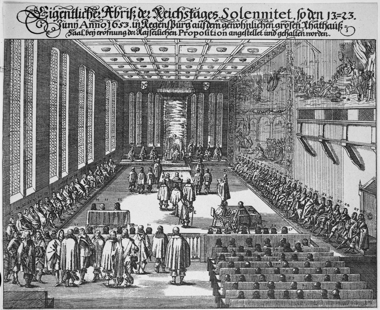 Reichstag de Ratisbona en la gran sala del consejo, Ratisbona de German School
