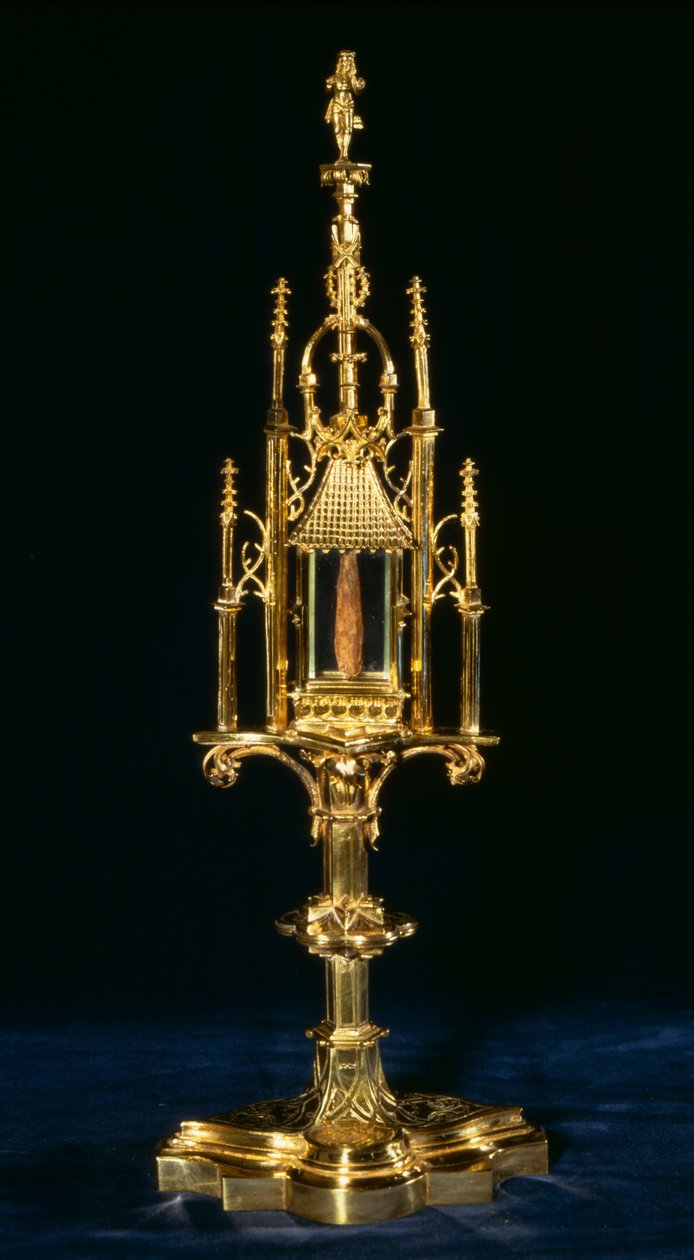 Custodia relicario con pieza de la cruz, Augsburgo, c.1490 de German School