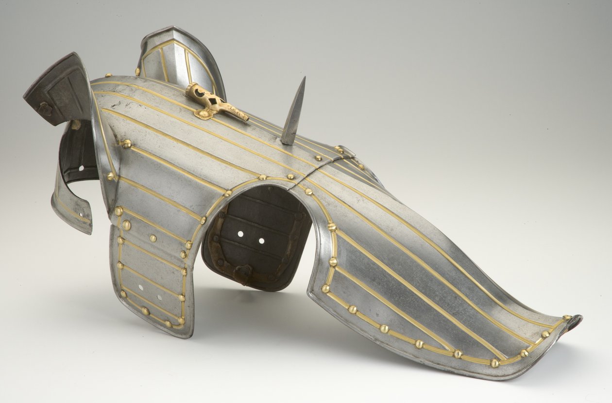 Shaffron, armadura para la cabeza del caballo de German School