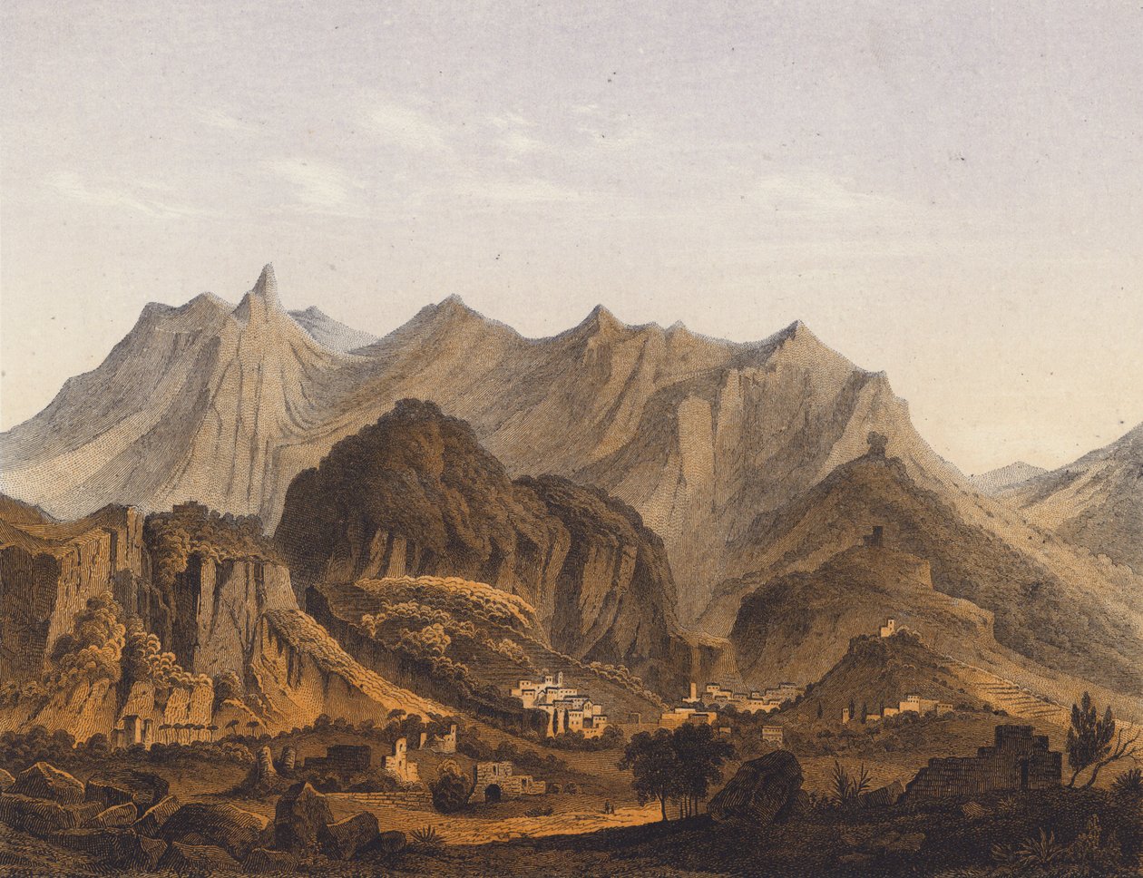 Sitio de Esparta, Grecia (litografía en color) de German School