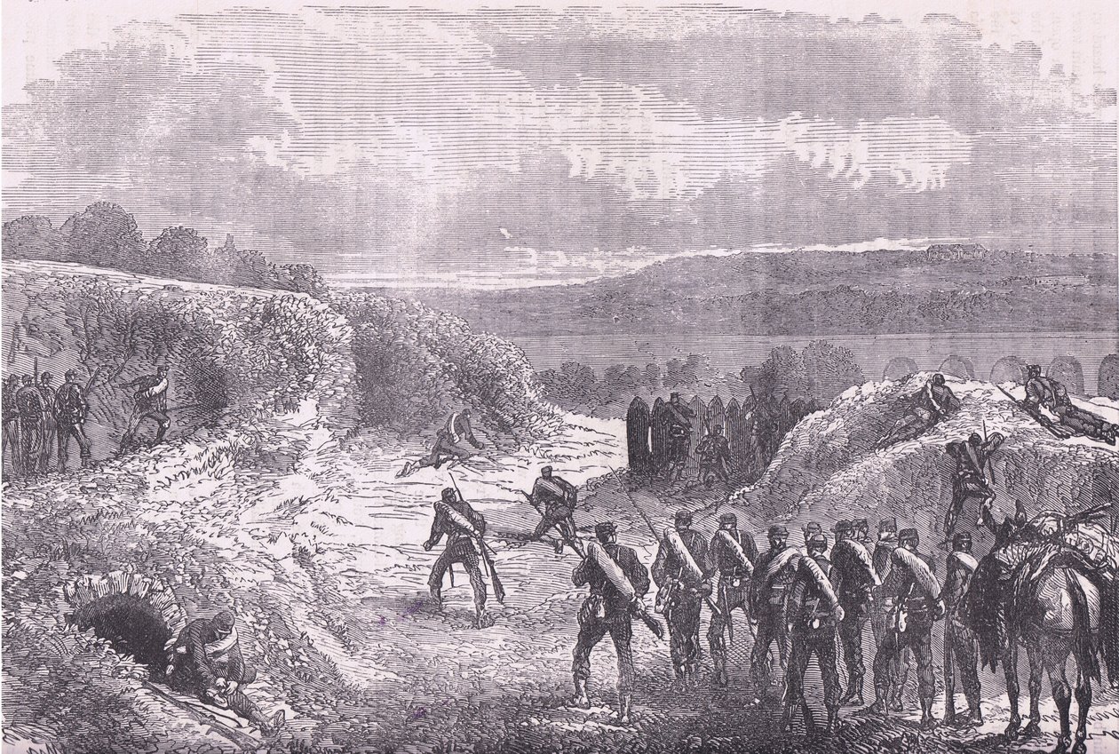 Salida de París, Historia de la Guerra entre Francia y Alemania de Cassell, publicada por Cassell and Company Limited, c.1890 (litografía) de German School