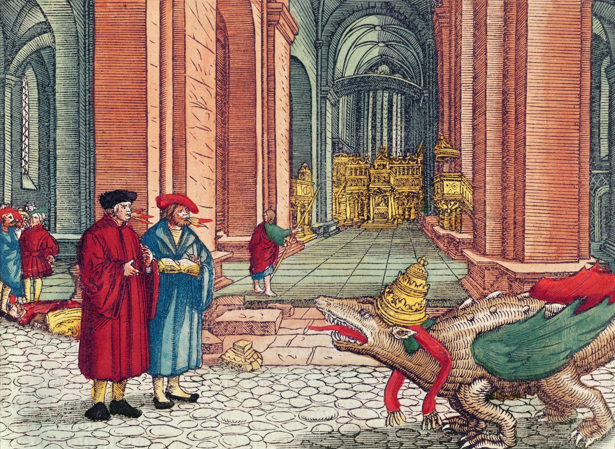 Hablar en lenguas, Pentecostés, de la Biblia de Lutero, c.1530 de German School