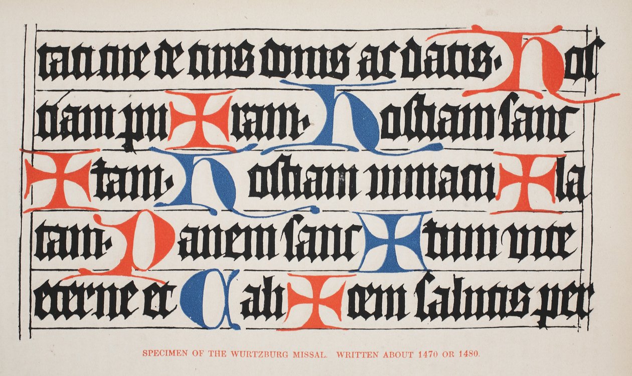 Ejemplar del Misal de Wurtzburg, escrito alrededor de 1470 o 1480 de German School
