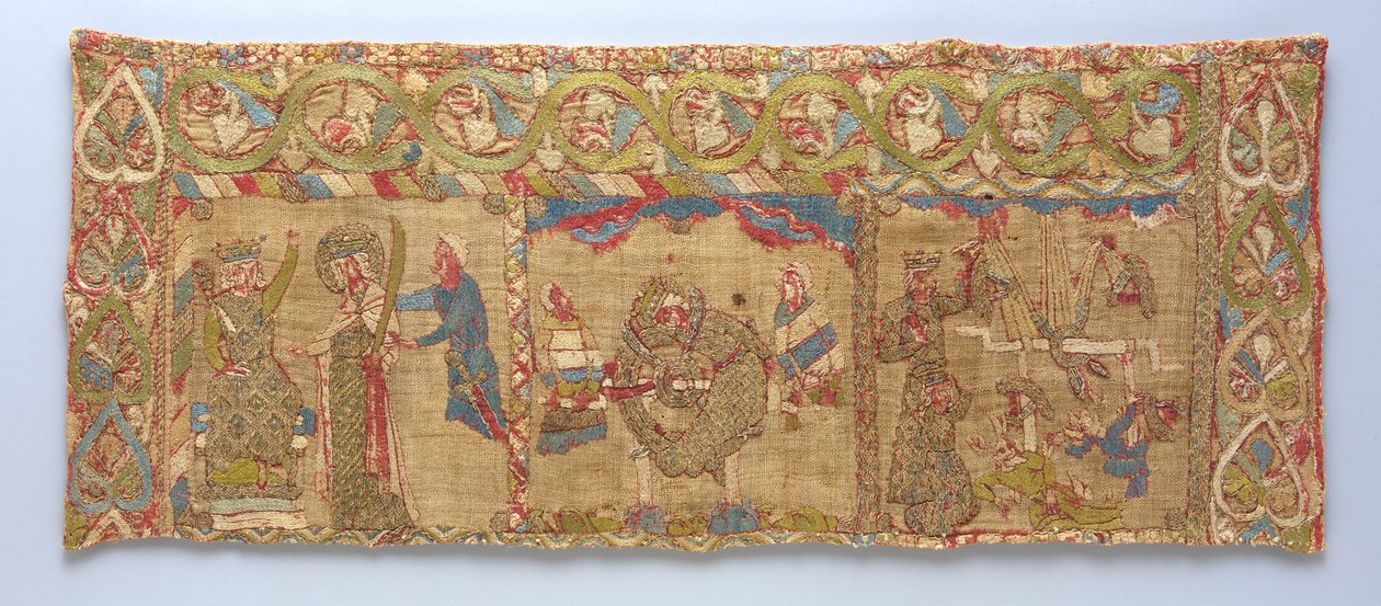 Estola con el martirio de Santa Catalina, Renania, c.1200 de German School