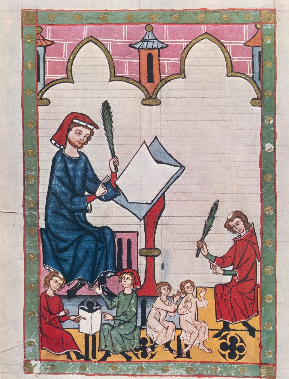 Estudiantes en un monasterio, de 