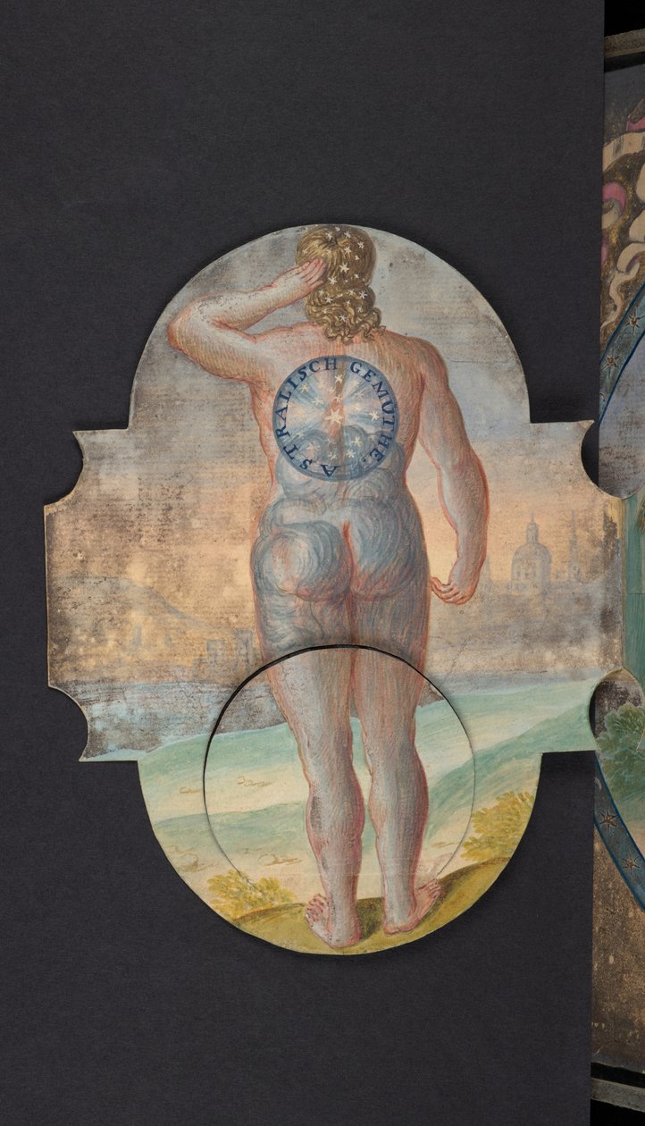 Cuadros que representan al hombre en tres estados diferentes, Añadir MS 5788 de German School