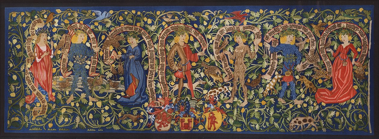 Tapiz de hadas, Basilea, c.1490 (litografía en color) de German School