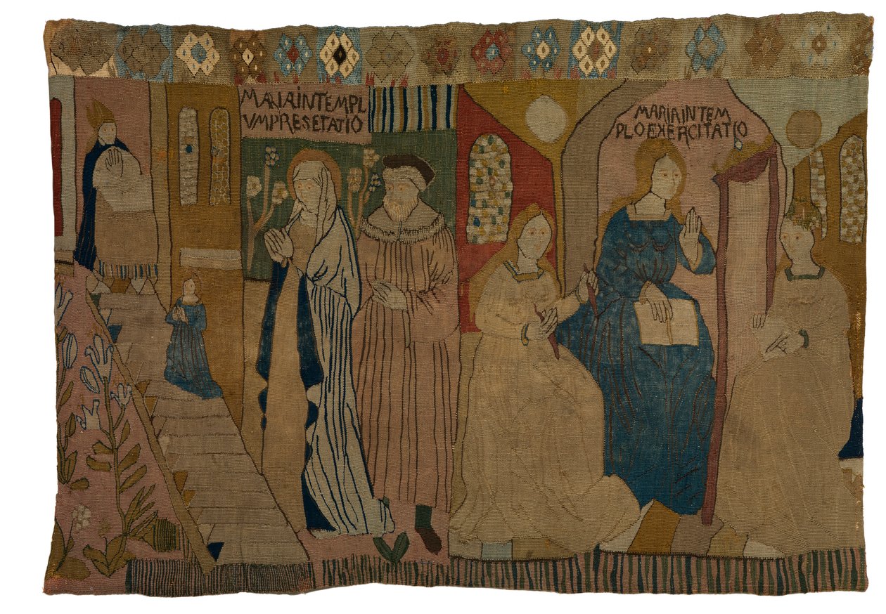 Tapiz que representa la Presentación en el Templo de la Virgen y su Educación, de Alemania Media de German School