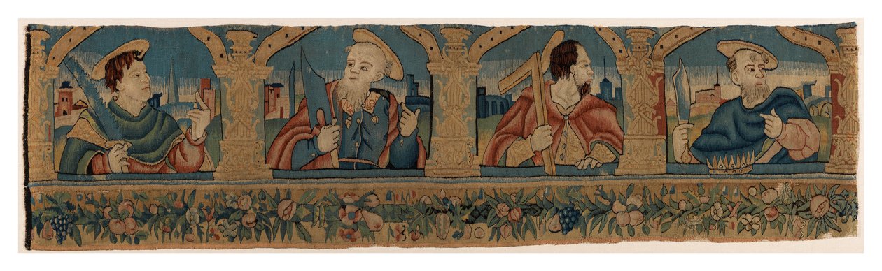 Tira de tapiz que representa a los Cuatro Apóstoles, posiblemente de Núremberg (lana) de German School